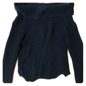 Express Black Off-the-Shoulder Sweater